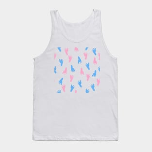 Baby foot prints blue and pink Tank Top